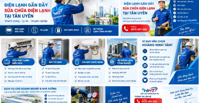 Điện lạnh gần đây – Địa chỉ sửa chữa điện lạnh tại Tân Uyên