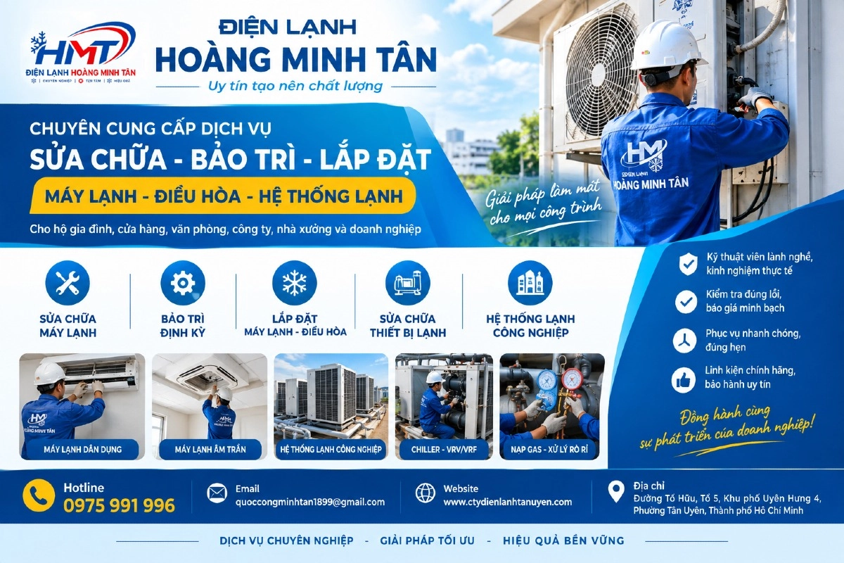 Sửa điện lạnh Tân Uyên – Dịch vụ tận nơi